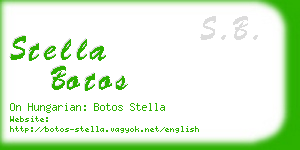stella botos business card